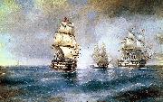 Ivan Aivazovsky Two Turkish Ships oil